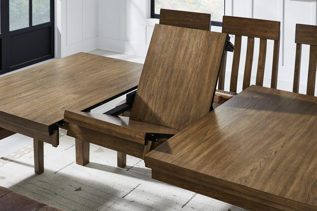 Urbinforte Light Brown Dining Room Butterfly Extendable Table