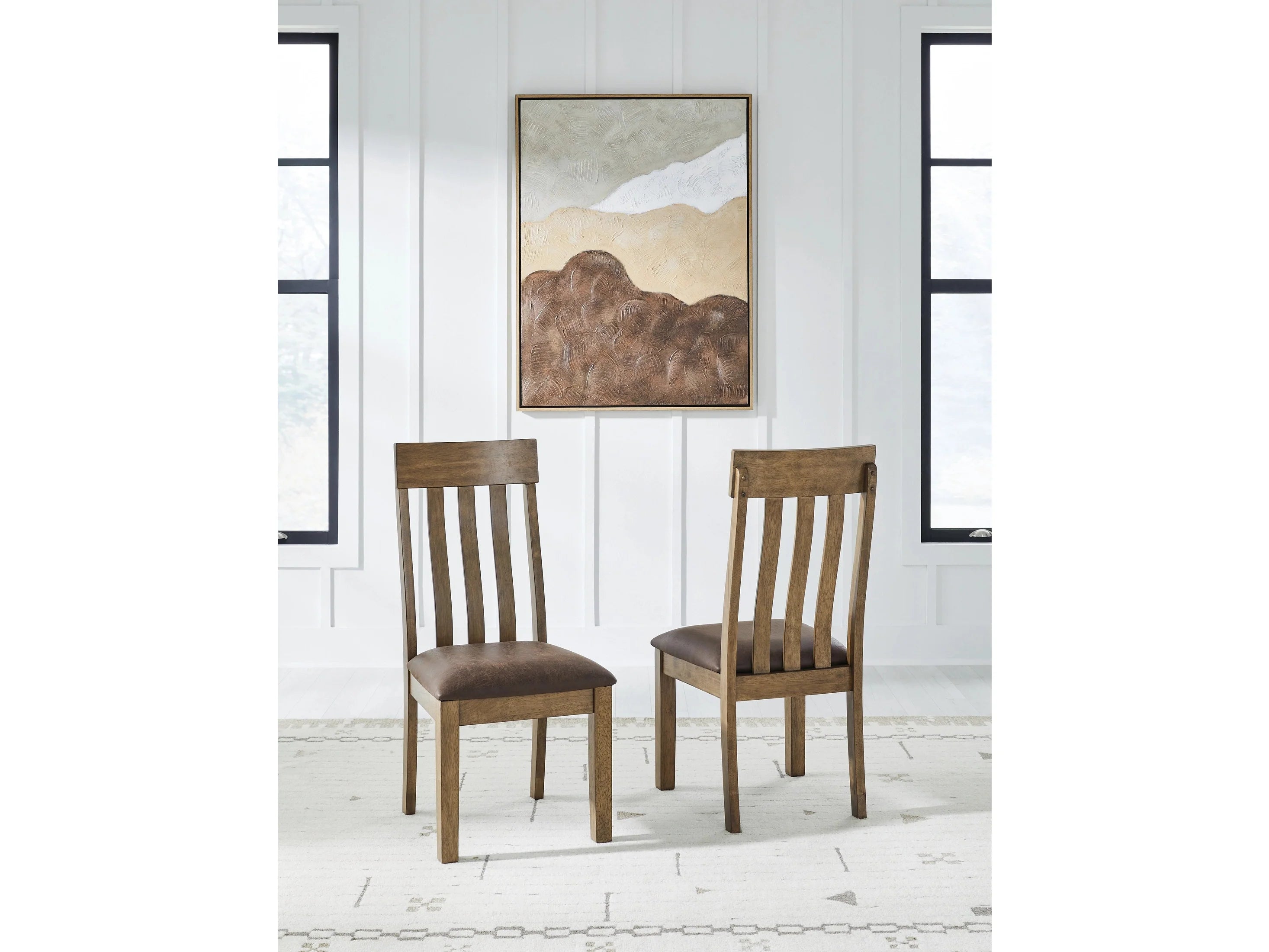 Urbinforte Light Brown Dining UPH Side Chair (Set of 2)