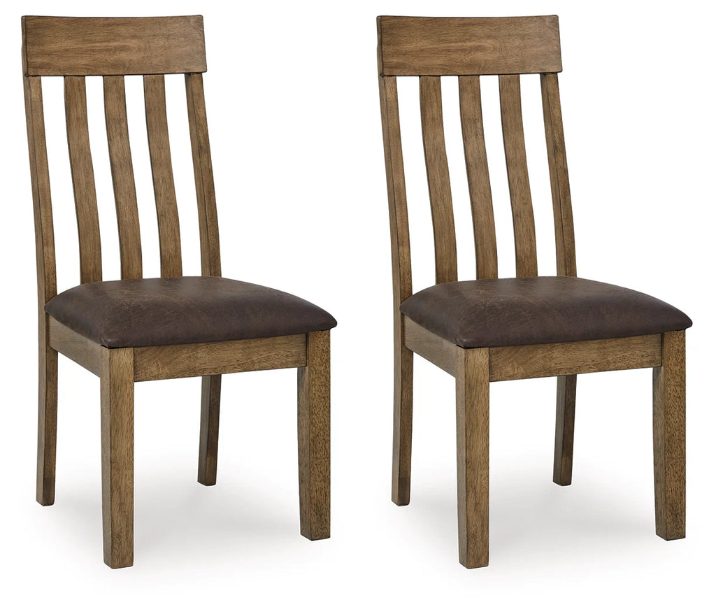 Urbinforte Light Brown Dining UPH Side Chair (Set of 2)