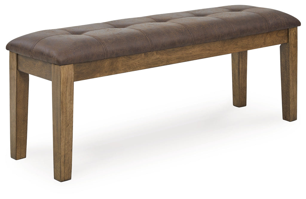 Urbinforte Light Brown Extension Dining Table, 4 Chairs and Bench