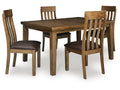 Urbinforte Light Brown Extension Dining Table and 4 Chairs