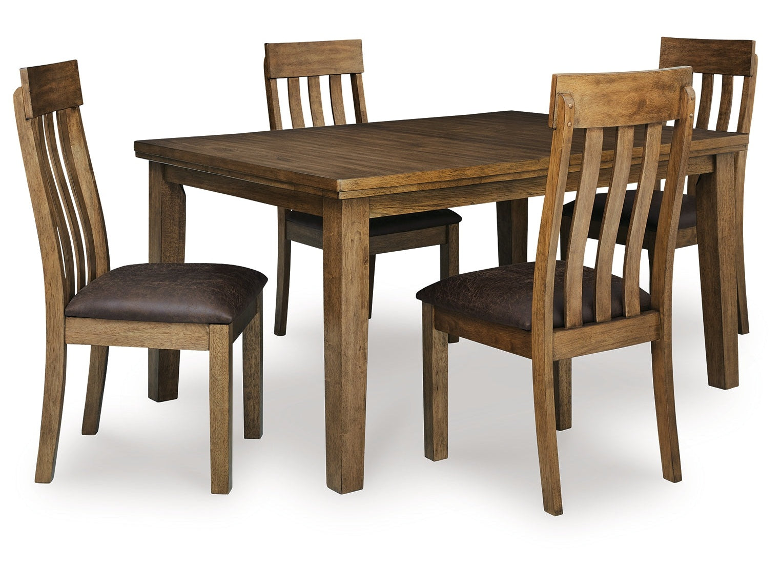 Urbinforte Light Brown Extension Dining Table and 4 Chairs