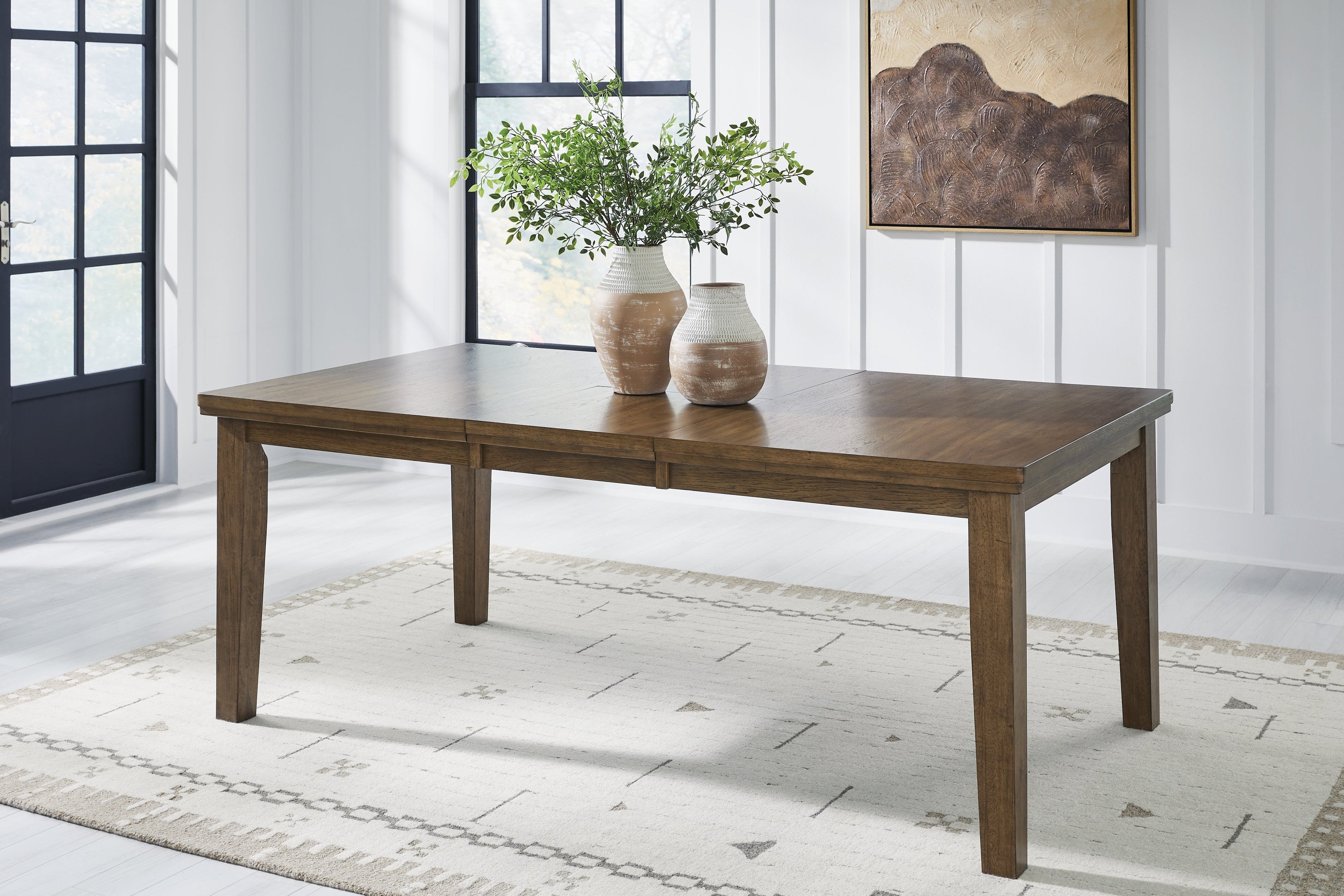 Urbinforte Light Brown Extension Dining Table and 4 Chairs