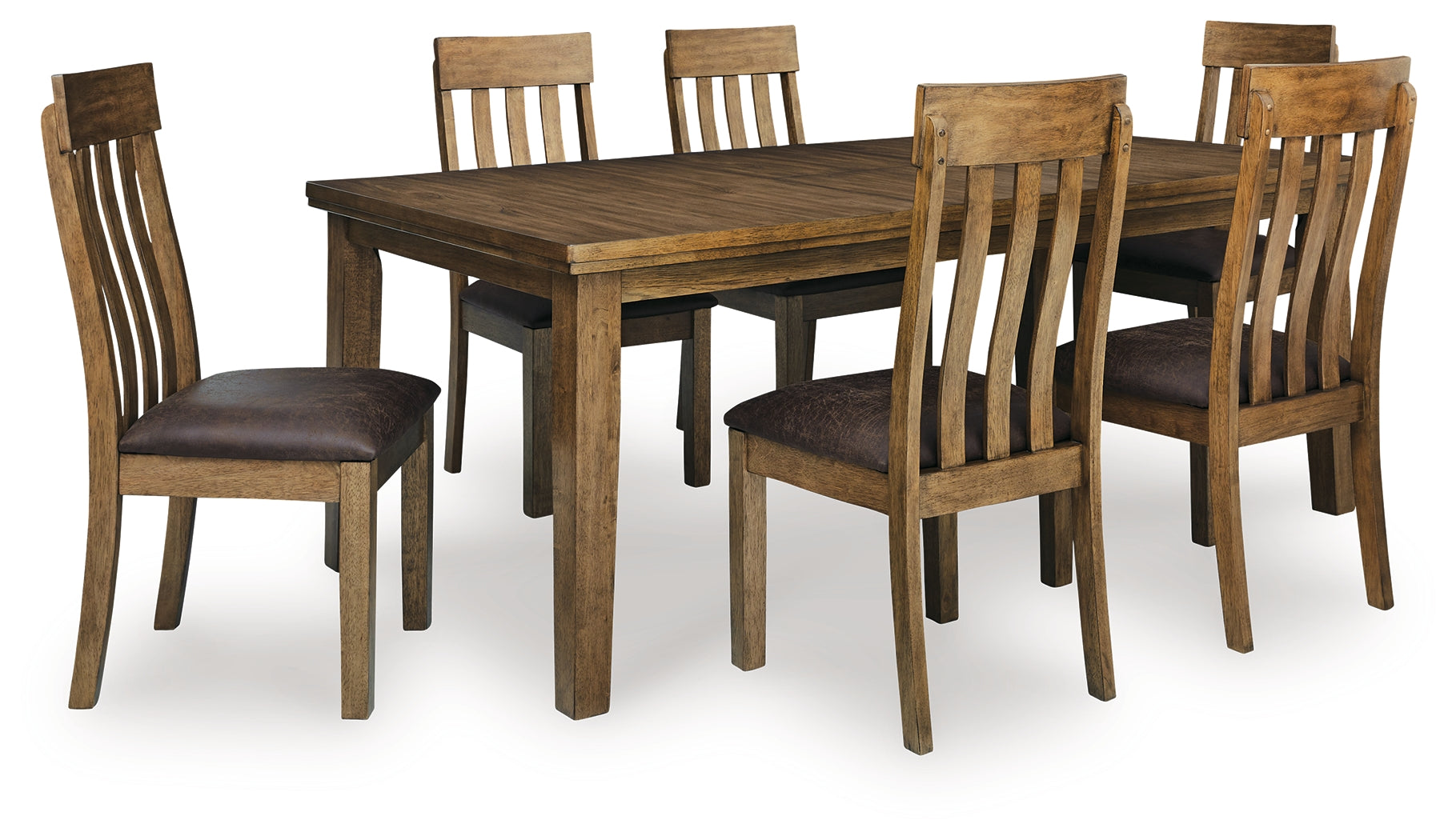 Urbinforte Light Brown Extension Dining Table and 6 Chairs
