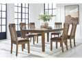 Urbinforte Light Brown Extension Dining Table and 6 Chairs