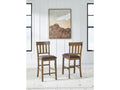 Urbinforte Light Brown Upholstered Barstool (Set of 2)