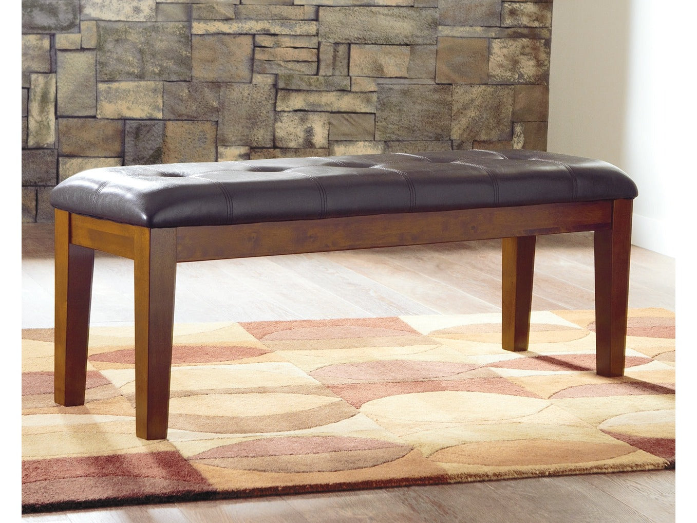 Ralene Medium Brown Dining Bench