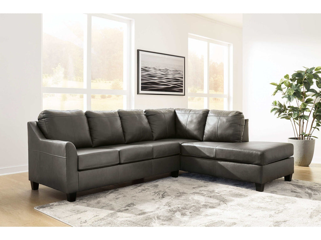 Valderno Fog 2pc Sectional Sofa w/ Chaise