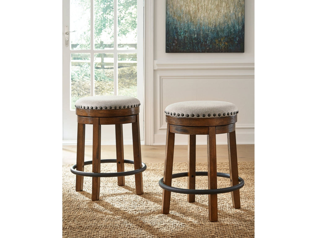Valebeck Beige/Brown Counter Height Stool