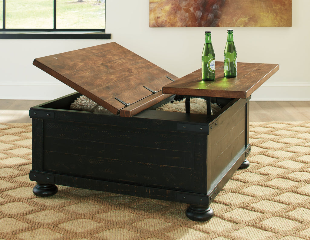 Valebeck Black & Brown Lift Top Coffee Table
