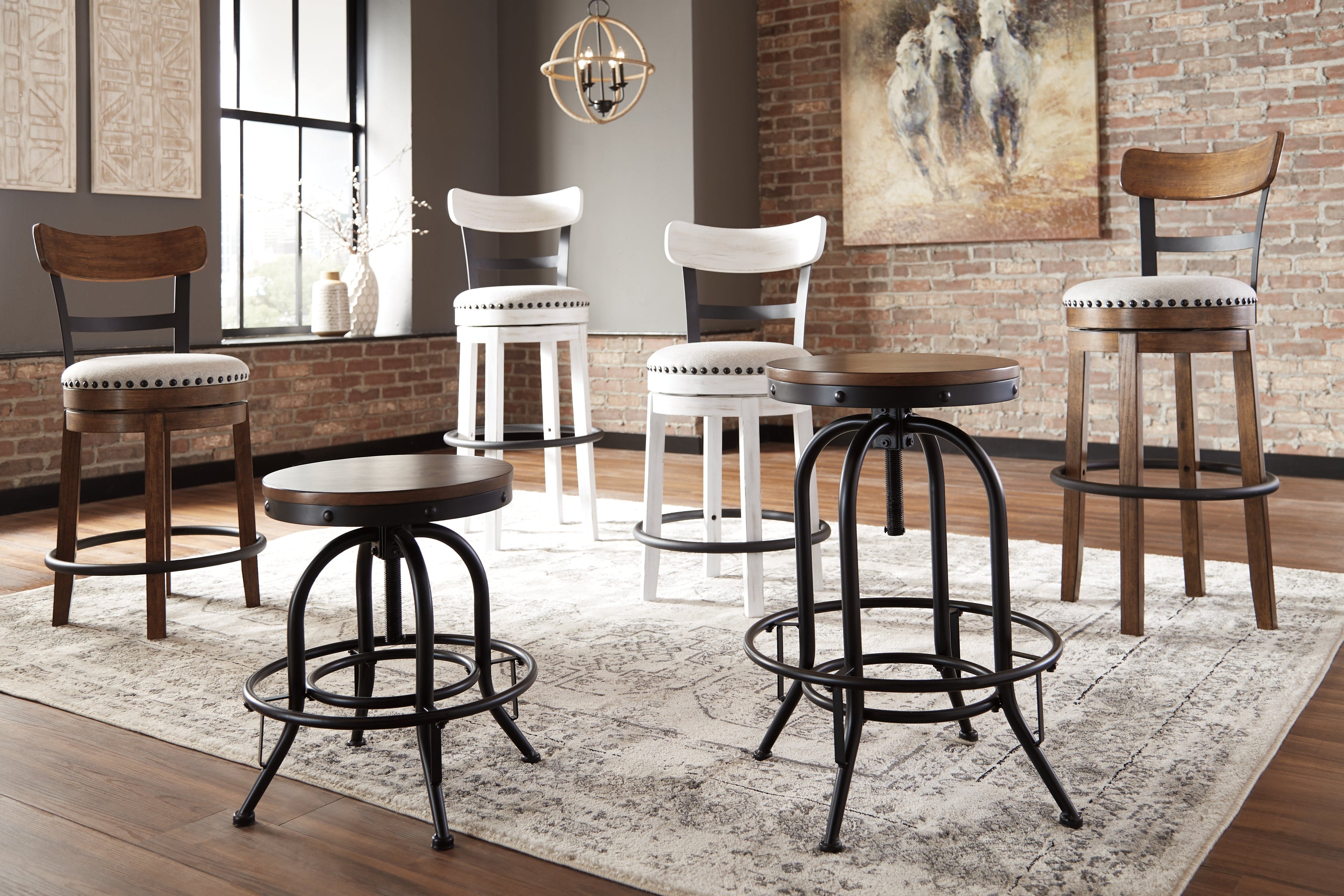 Valebeck Brown Bar Height Bar Chair
