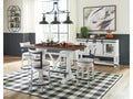 Valebeck Multi Counter Height Dining Table, 4 Barstools and Server
