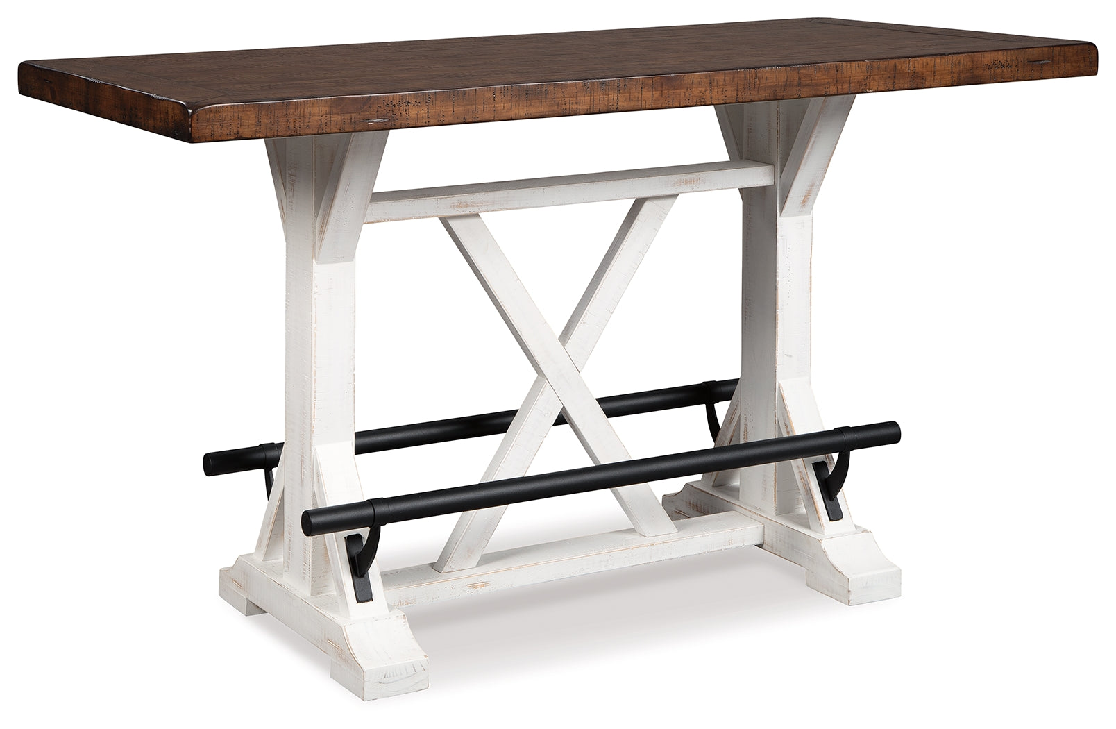 Valebeck Multi Counter Height Dining Table, 6 Barstools and Server