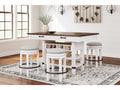 Valebeck Multi Counter Height Dining Table and 4 Barstools