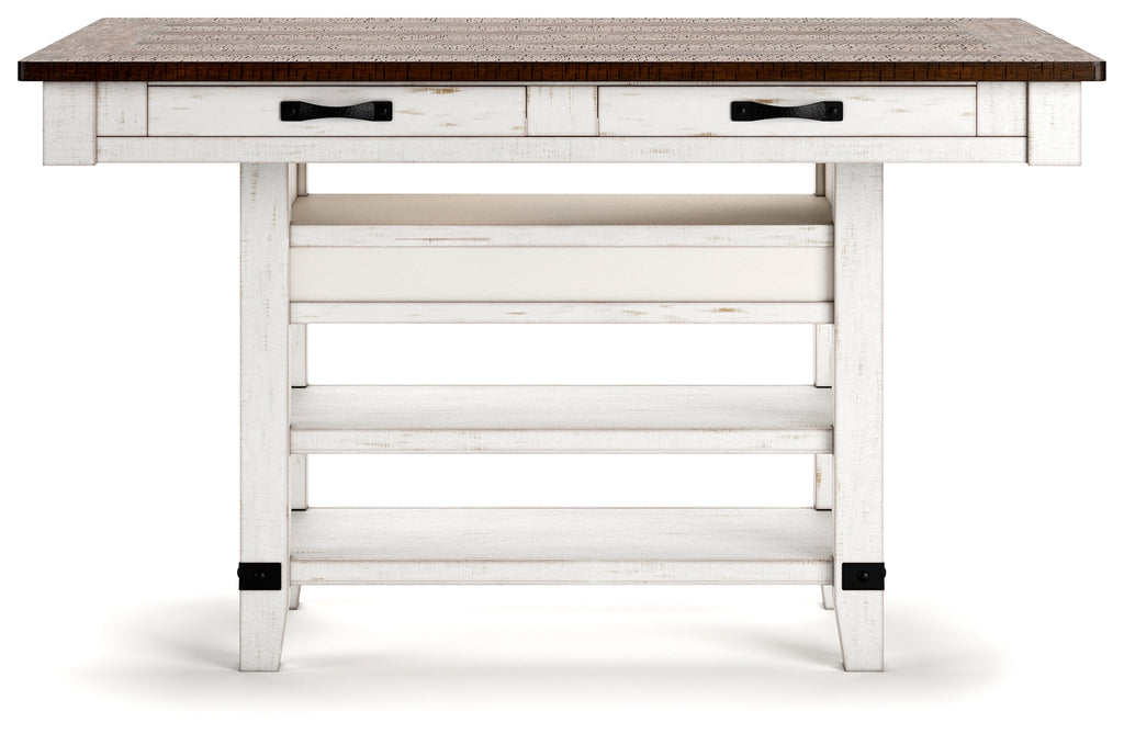 Valebeck Multi Counter Height Dining Table and 6 Barstools