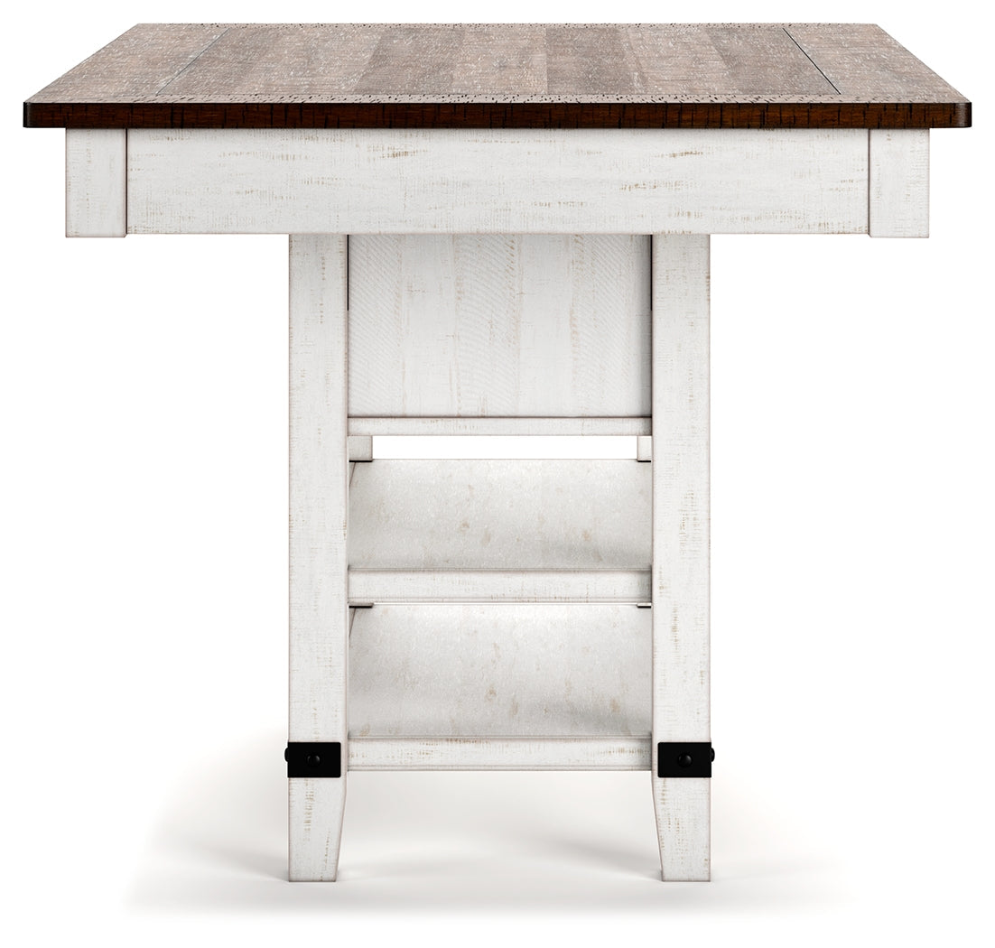 Valebeck Multi Counter Height Dining Table and 6 Barstools