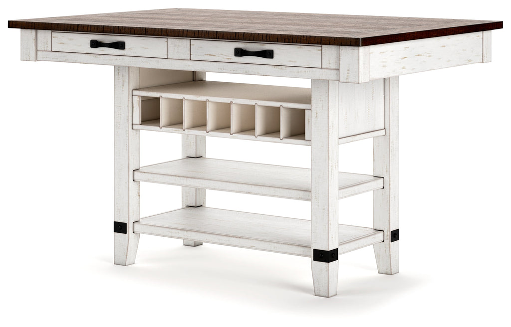 Valebeck Multi Counter Height Dining Table and 6 Barstools