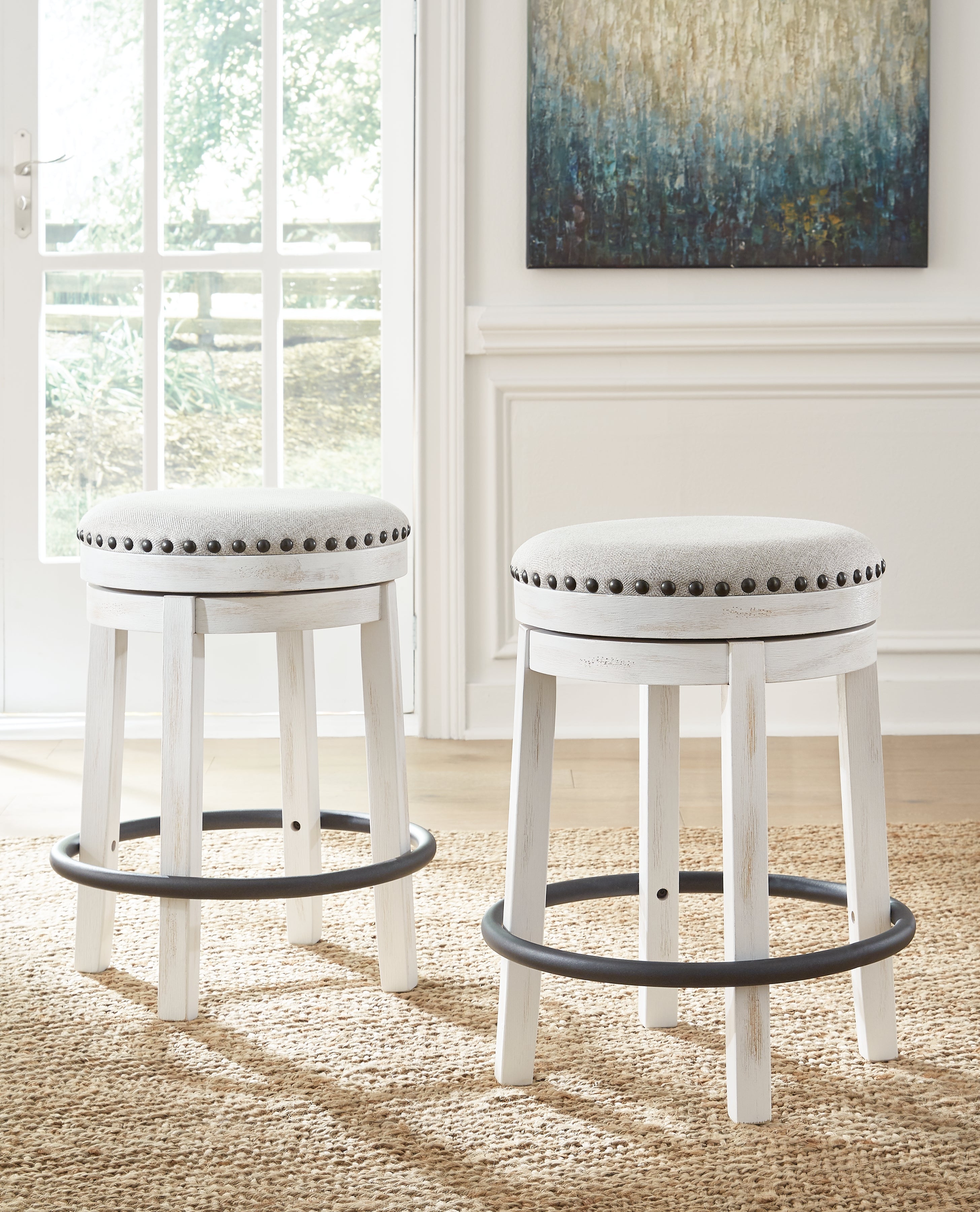 Valebeck Multi Counter Height Dining Table and 6 Barstools