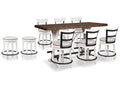 Valebeck Multi Counter Height Dining Table and 8 Barstools