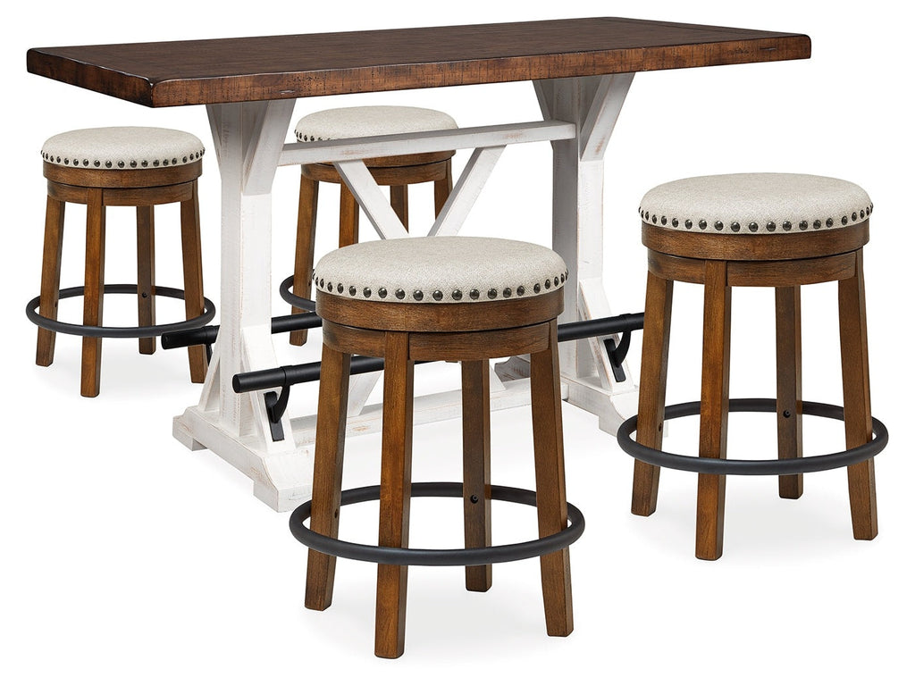 Valebeck Multi Counter Height Table and 4 Stools