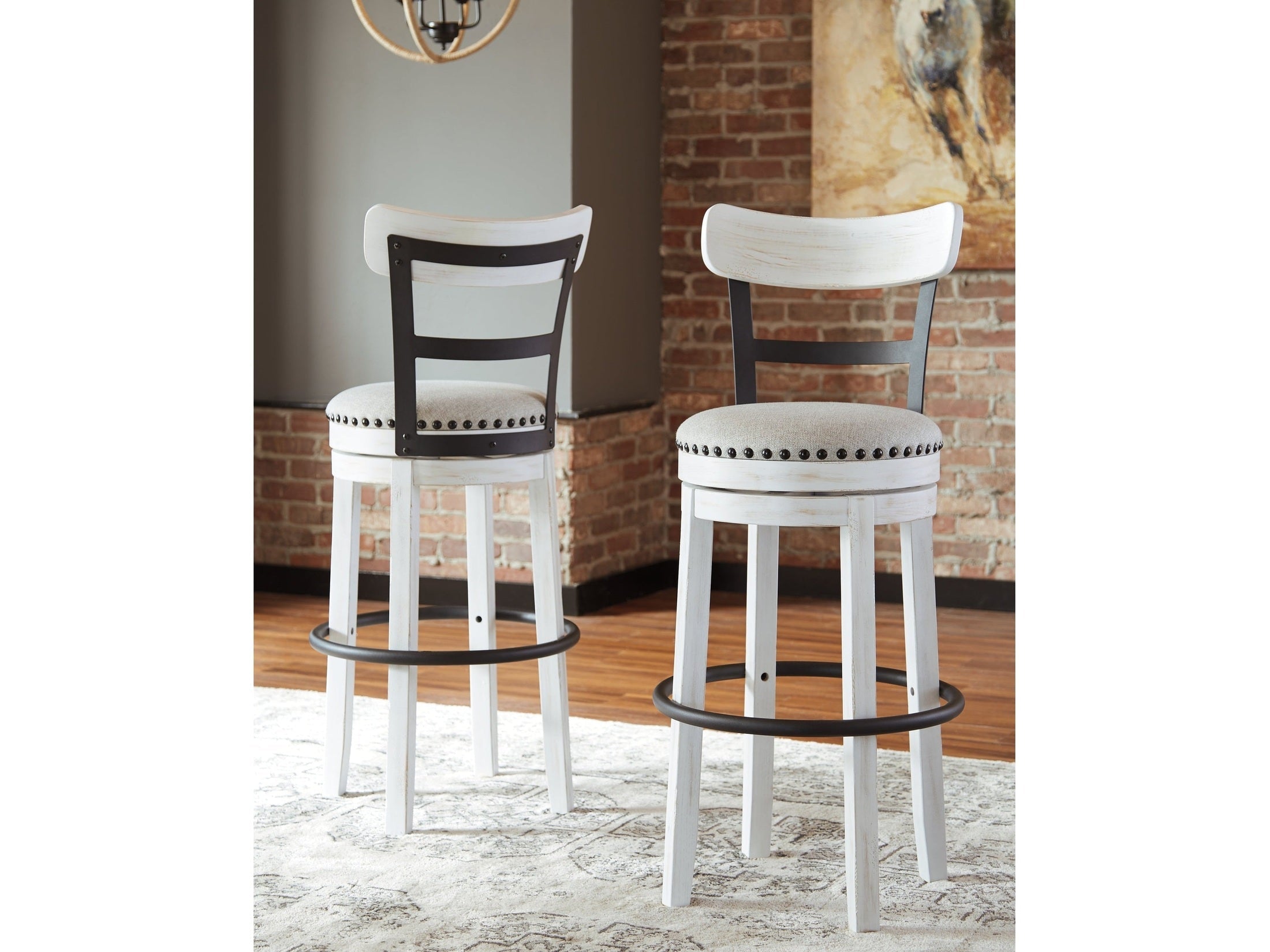 Valebeck White Bar Height Bar Chair