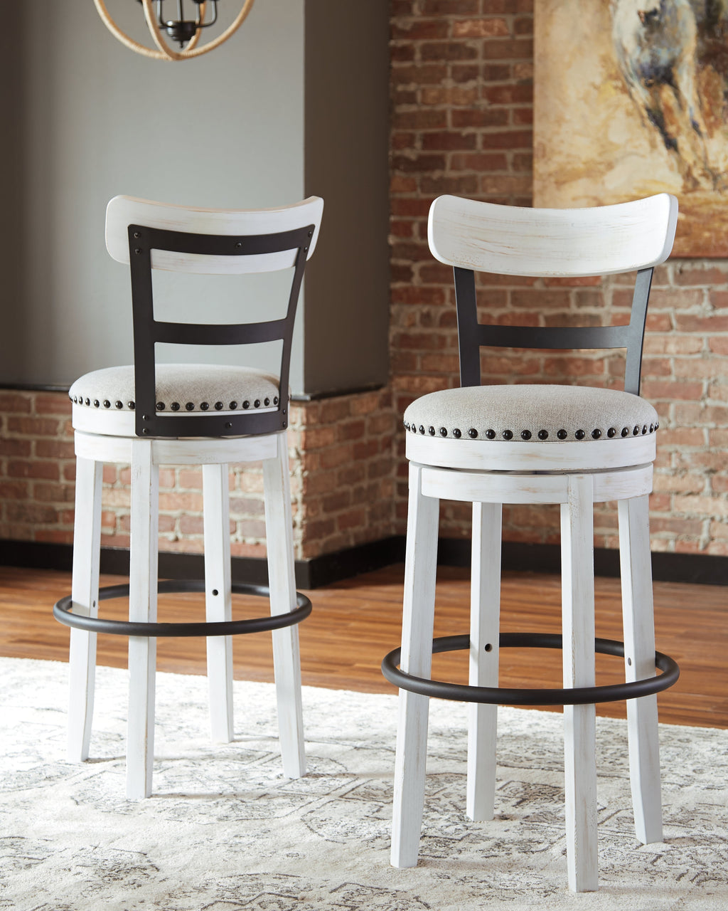 Valebeck White Bar Height Bar Chair