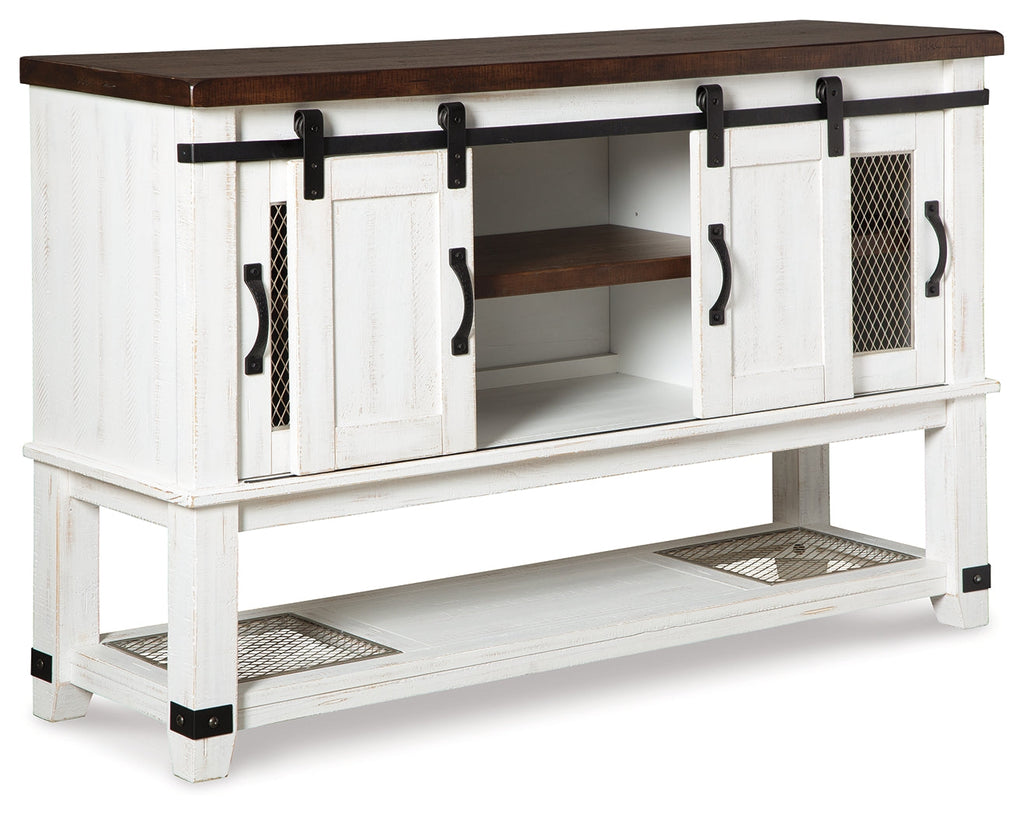 Valebeck White & Brown Dining Server/Sideboard
