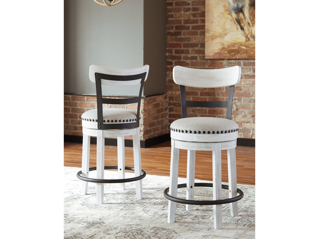 Valebeck White Counter Height Bar Chair