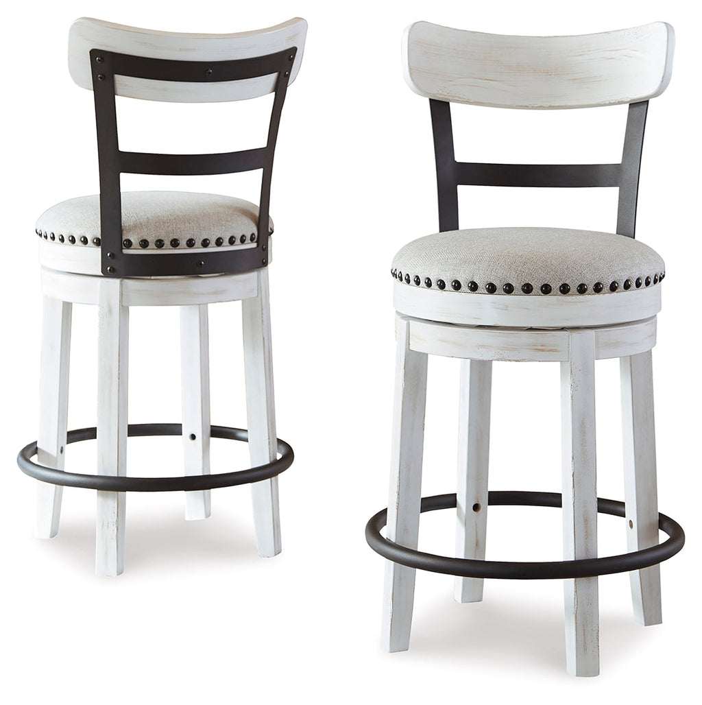 Valebeck White Counter Height Bar Chair