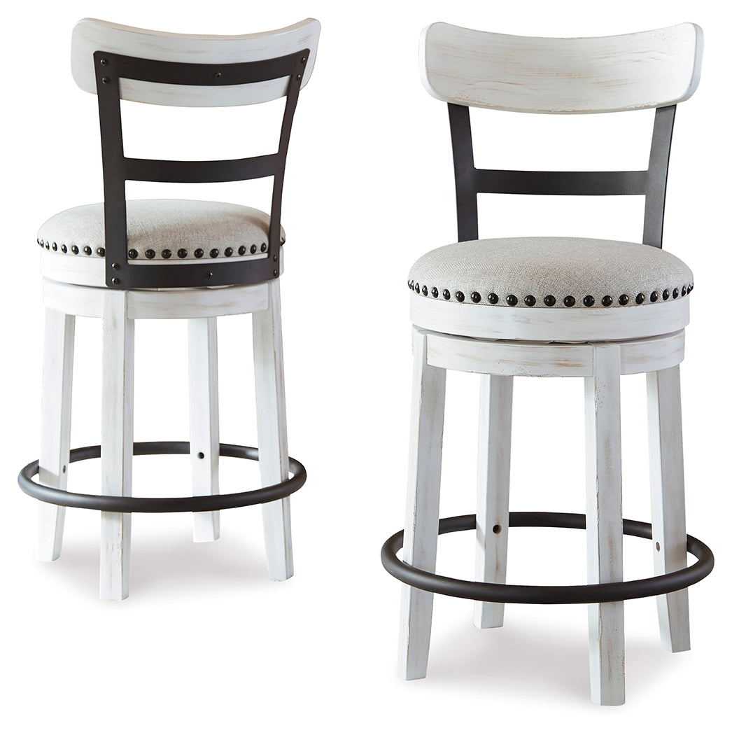 Valebeck White Counter Height Bar Chair