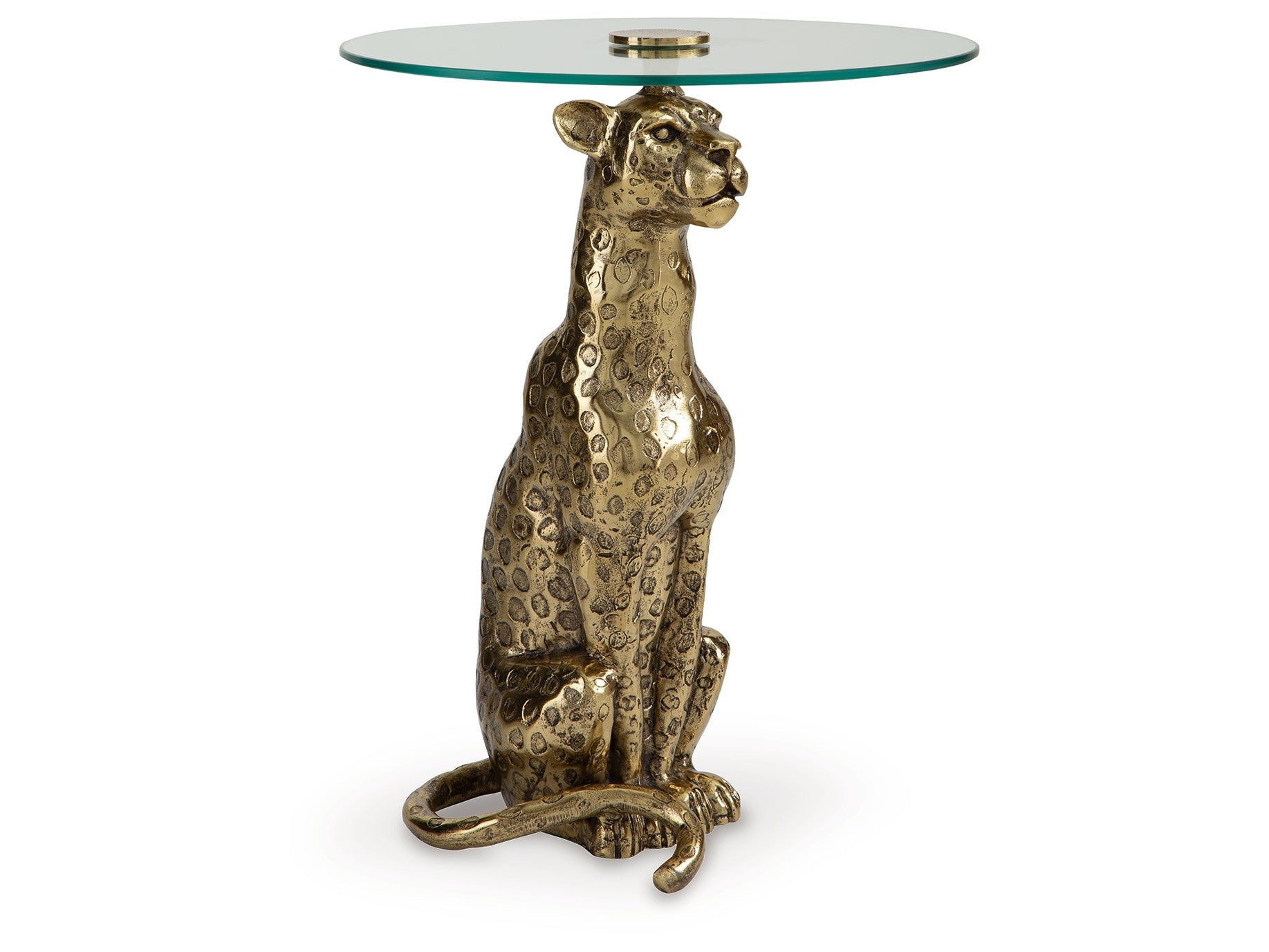 Vallain Antique Gold Accent Table