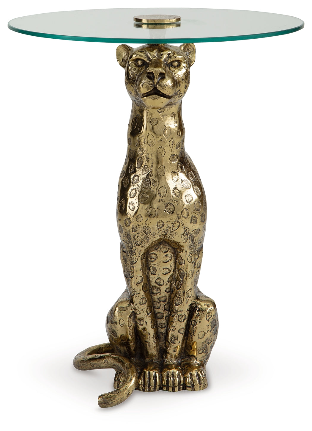Vallain Antique Gold Accent Table