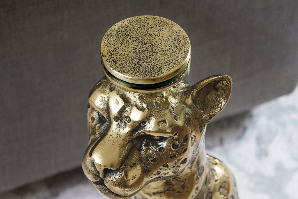 Vallain Antique Gold Accent Table