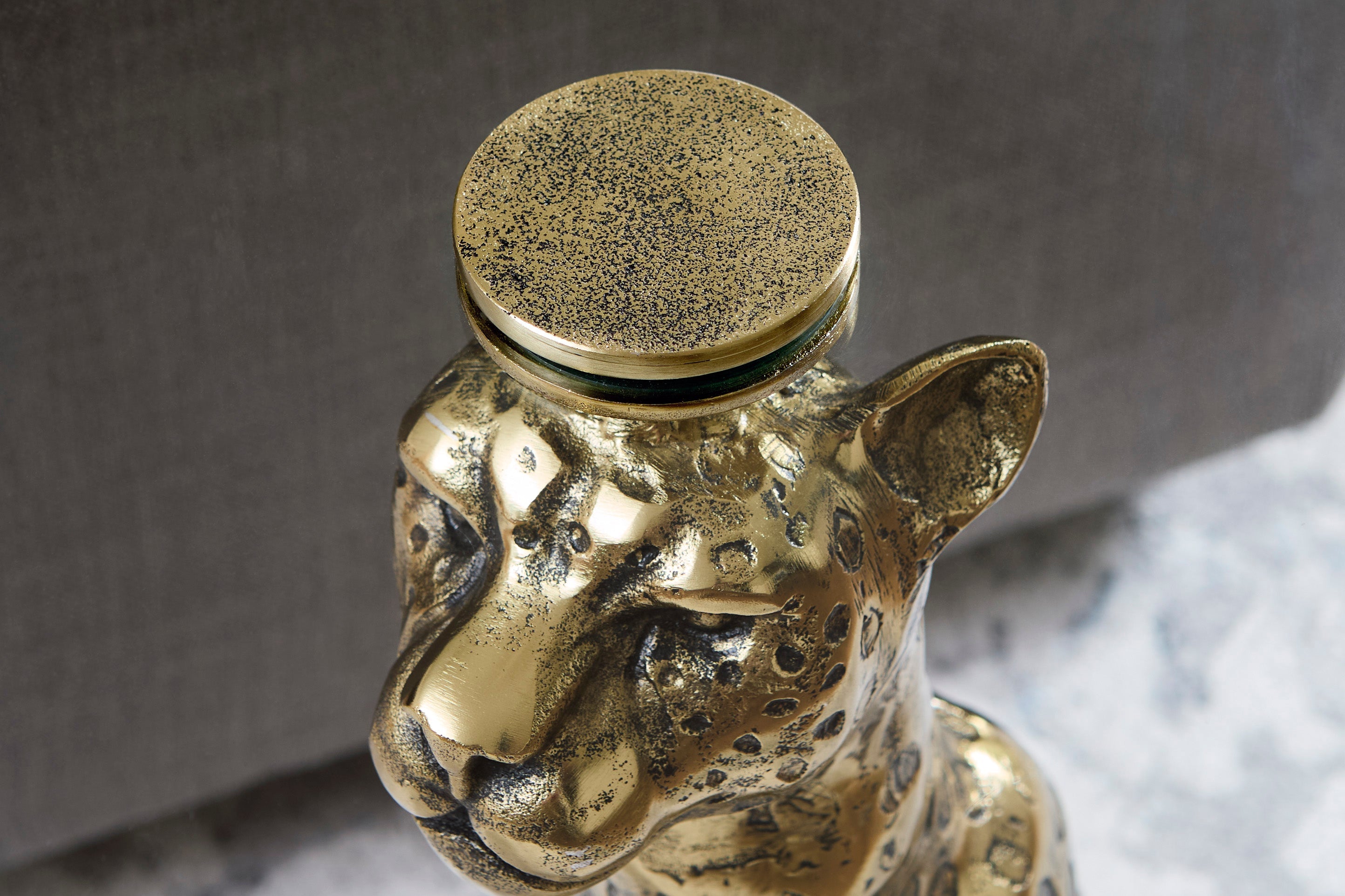 Vallain Antique Gold Accent Table
