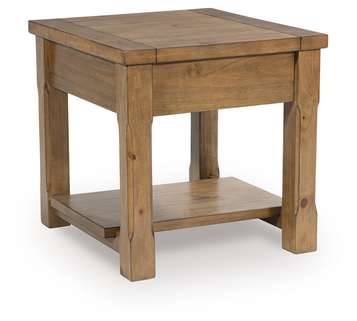 Vandenmore Medium Brown Rectangular End Table