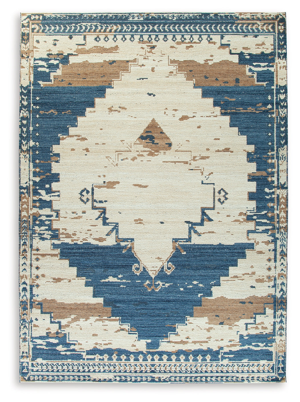 Varnler Blue/Brown/Tan 10' x 14' Rug