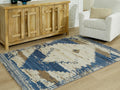 Varnler Blue/Brown/Tan 5' x 7' Rug