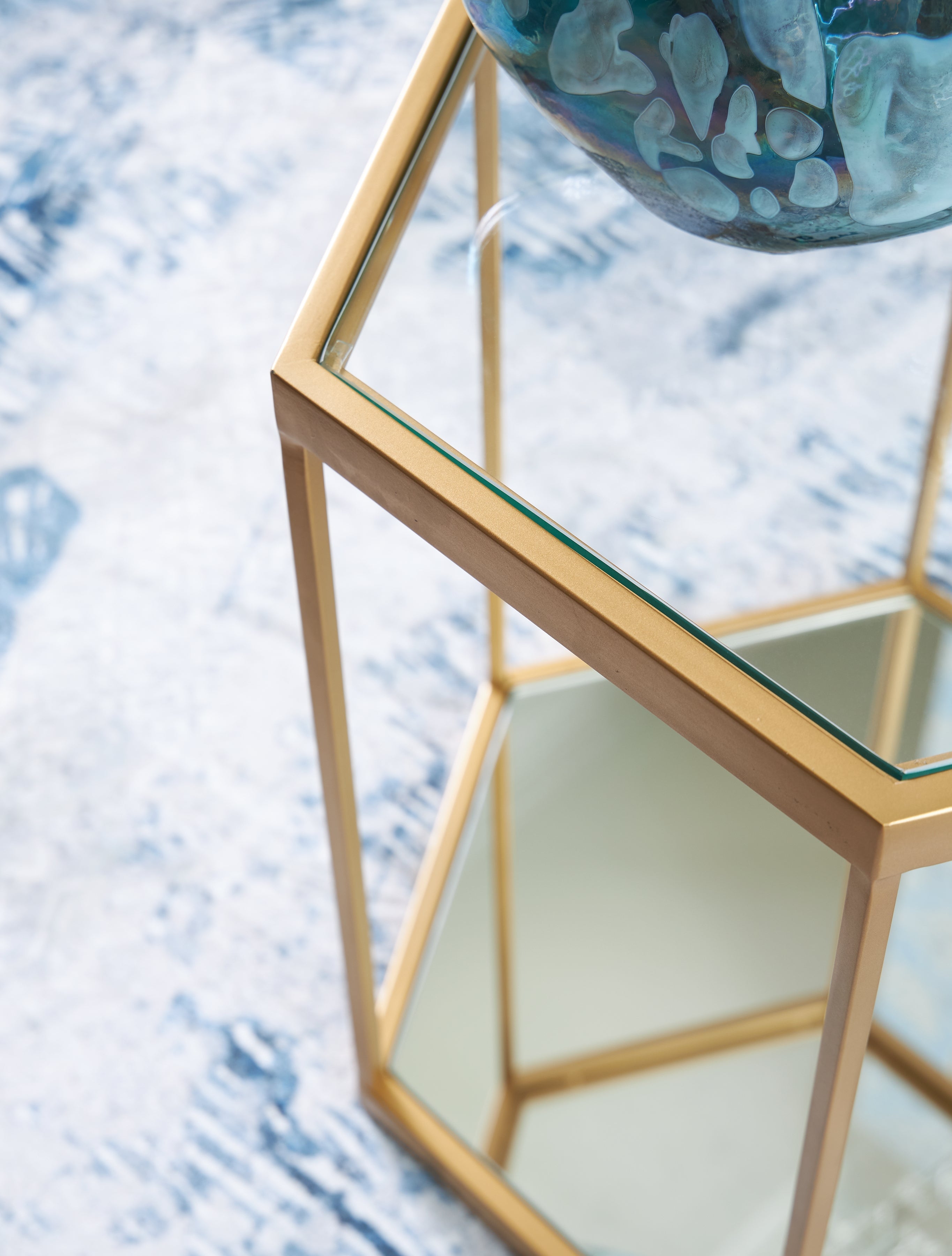 Veerwick Gold Finish Accent Coffee Table