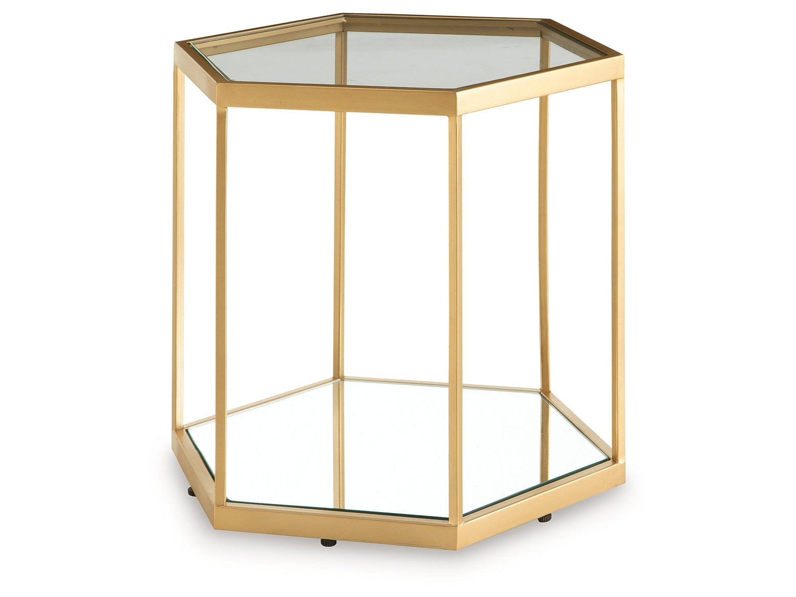 Veerwick Gold Finish Accent Coffee Table
