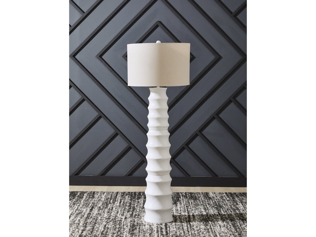Veraleigh White Poly Floor Lamp