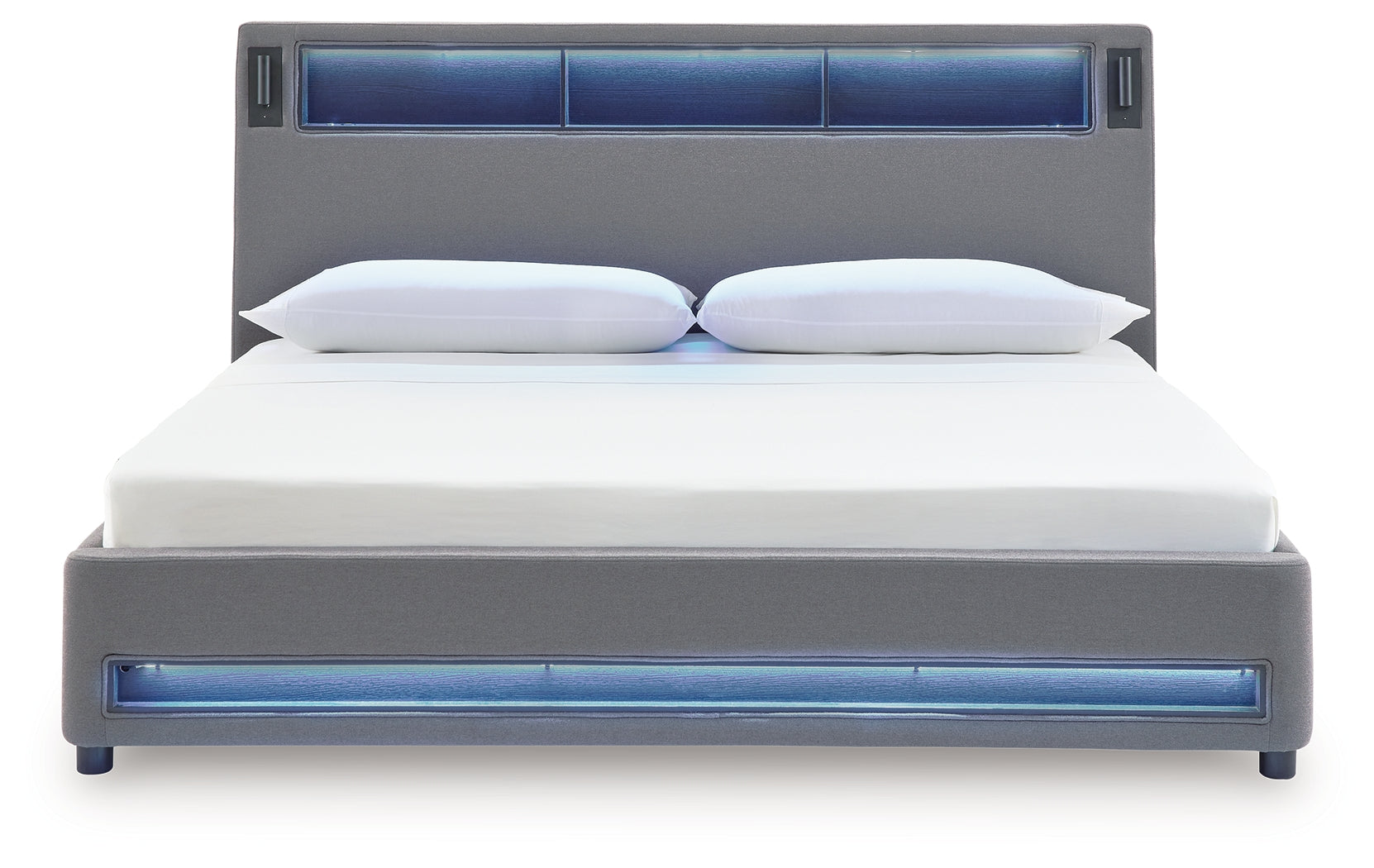 Verishaw Gray Queen Upholstered Bed