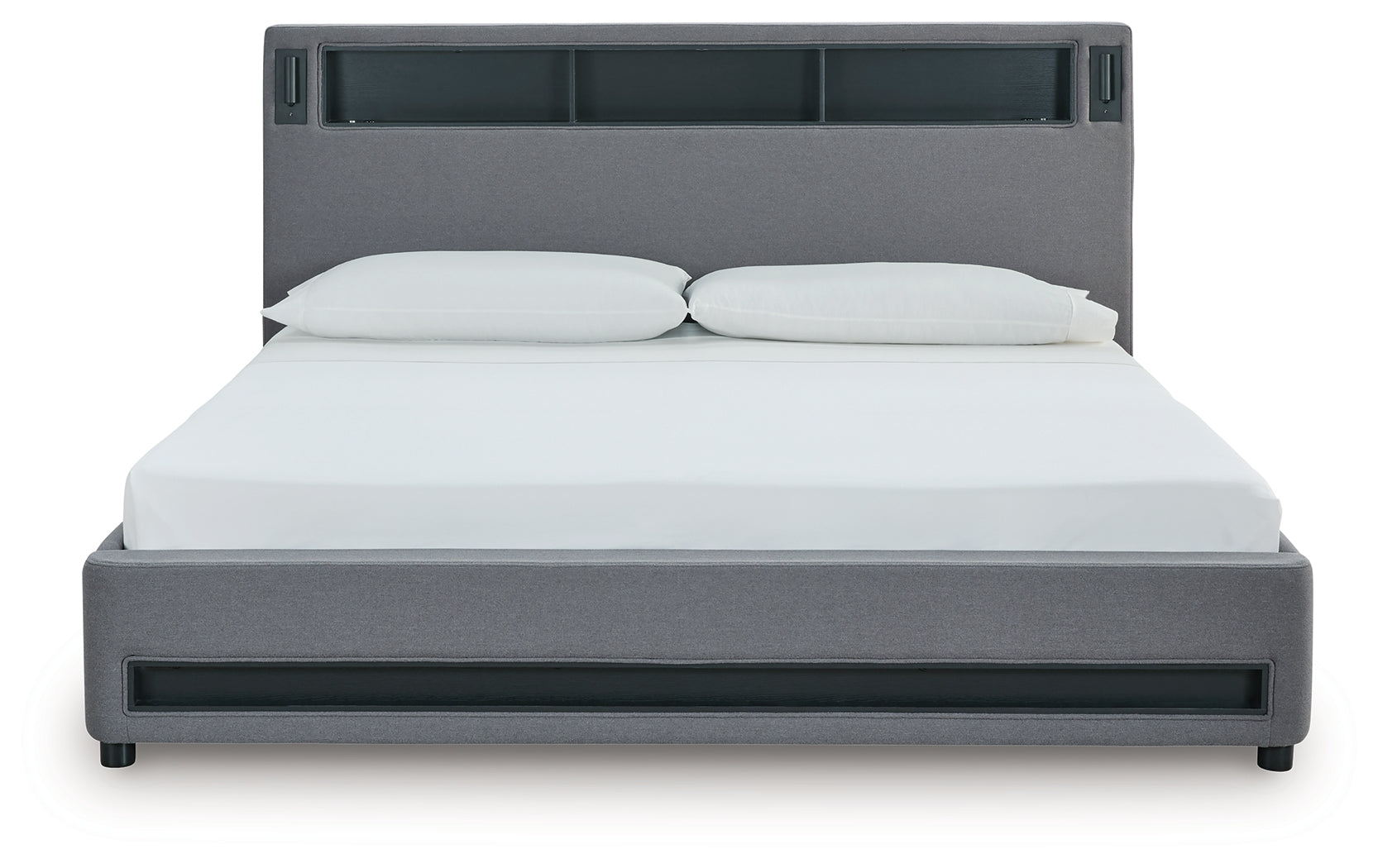 Verishaw Gray Queen Upholstered Bed