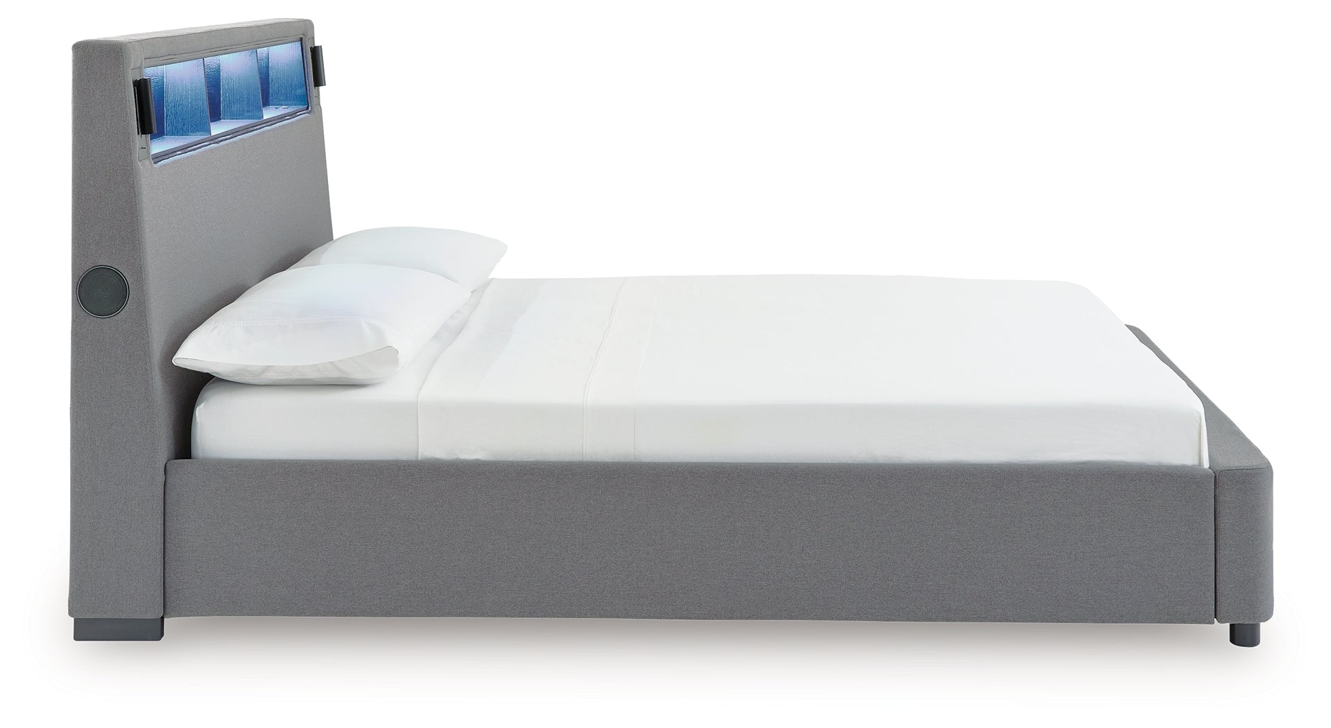 Verishaw Gray King Upholstered Bed