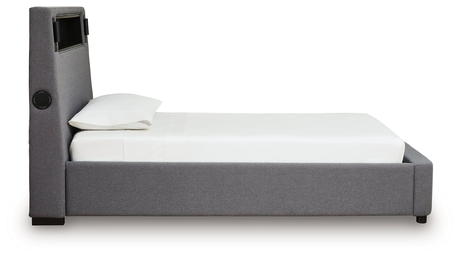 Verishaw Gray Twin Upholstered Bed