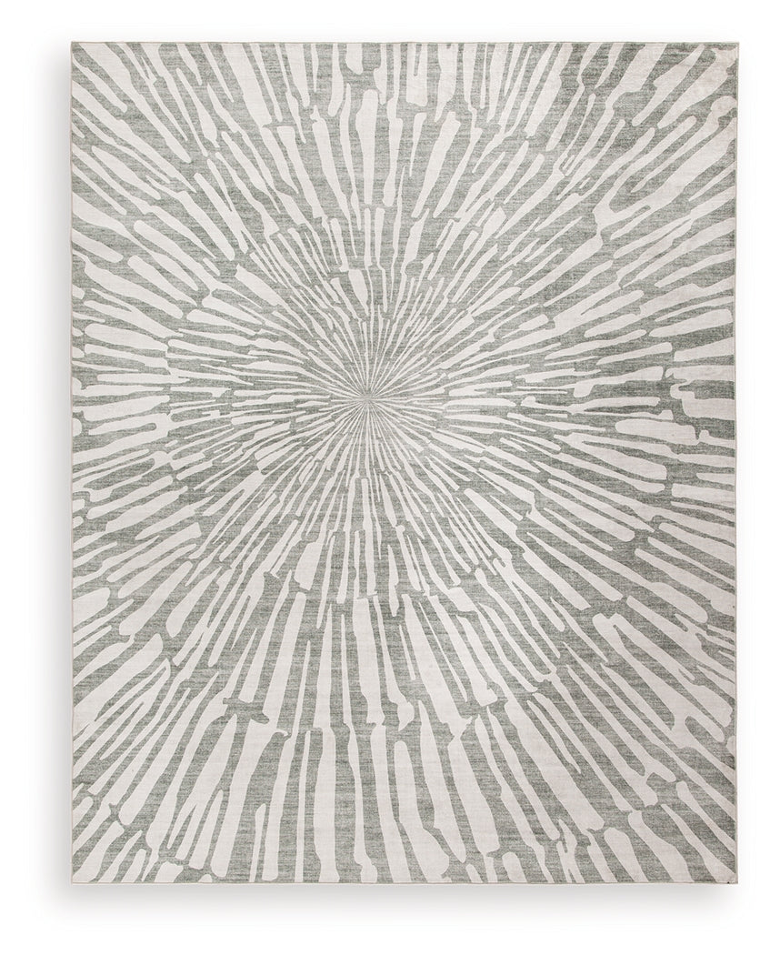 Verland Gray/White Washable Large Rug