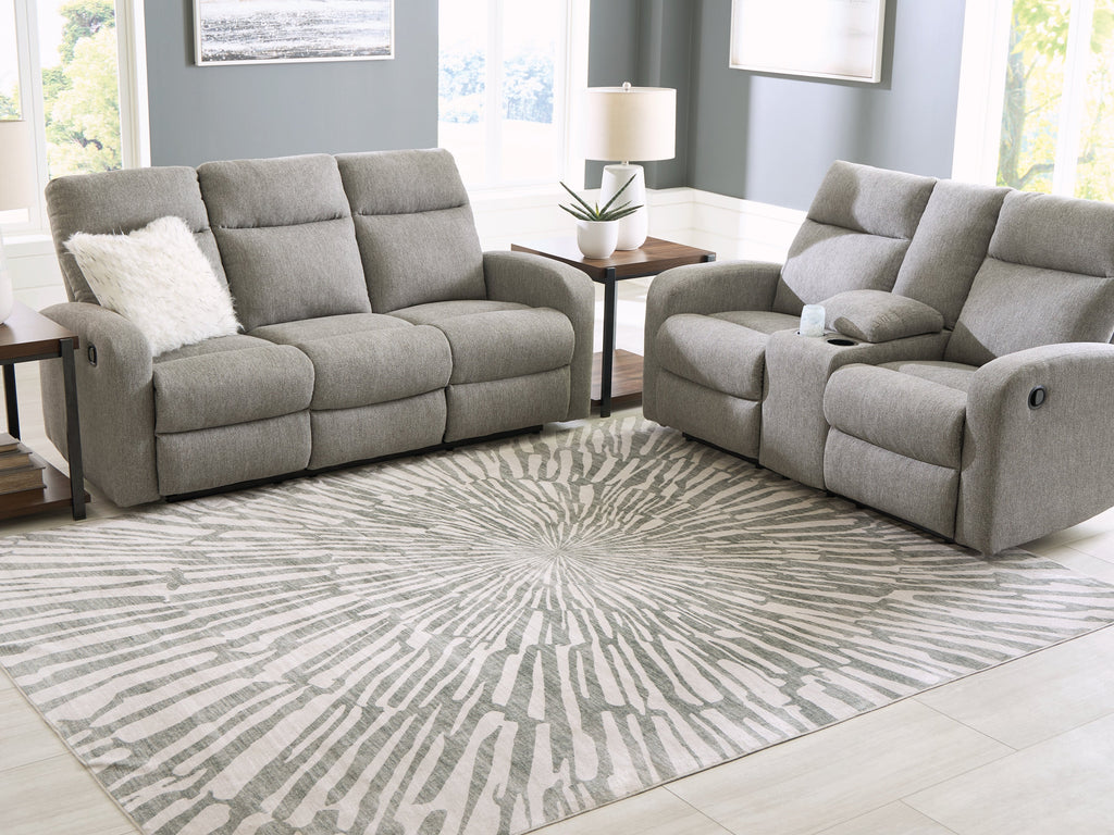 Verland Gray/White Washable Large Rug