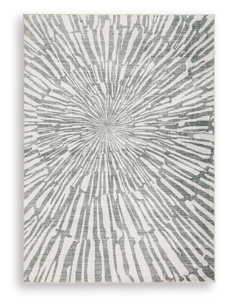 Verland Gray/White Washable Medium Rug