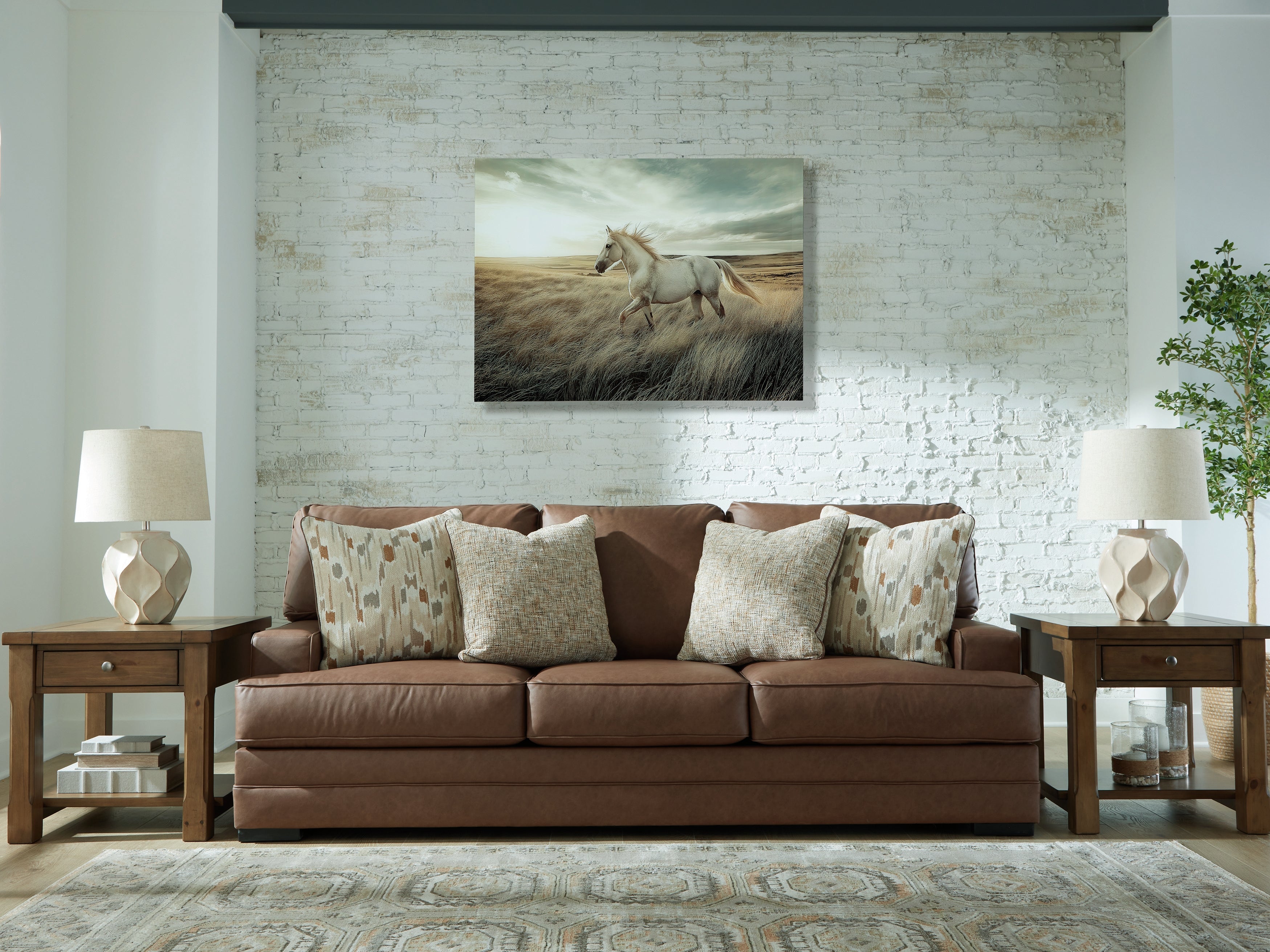 VillaCourt Caramel Sofa