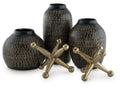 Vinburn Black/Gold Finish Accessory Set (Set of 5)