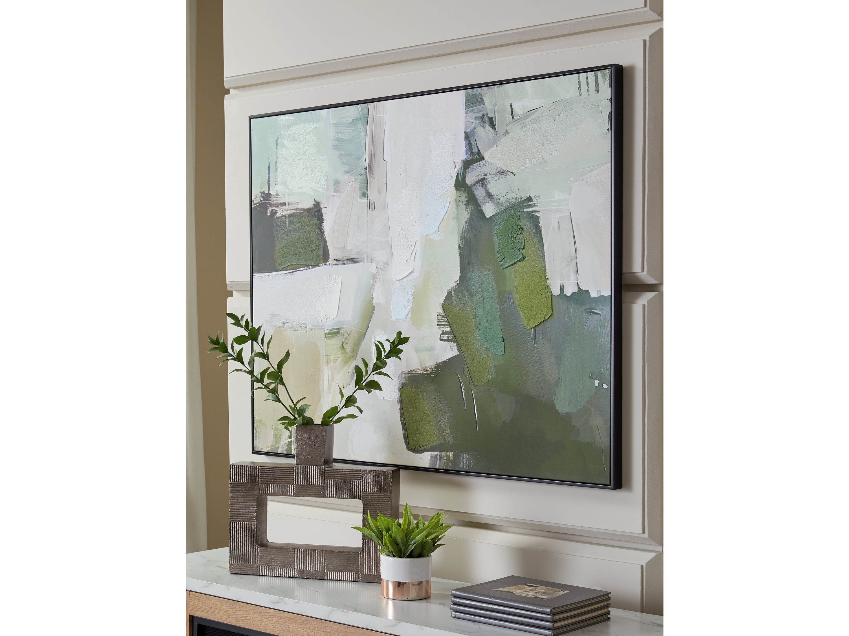 Vinick Green/Gray/White Wall Art